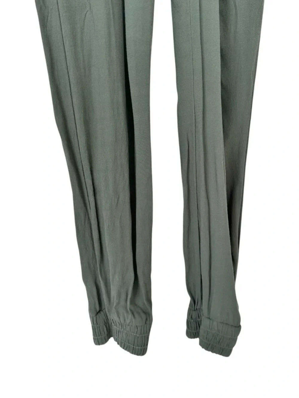 Monrow Crepe Basics Zip Front Sleeveless Camo Green Jumpsuit Size S